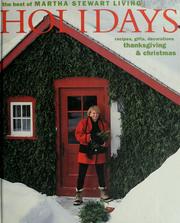 Cover of: Holidays by Martha Stewart