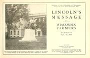 Cover of: Lincoln's message to Wisconsin farmers by Abraham Lincoln