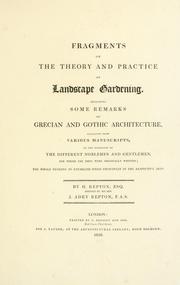 Cover of: Fragments on the theory and practice of landscape gardening by Humphry Repton