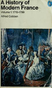 Cover of: A history of modern France