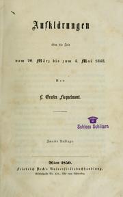 Cover of: Aufklärungen über die Zeit vom 20. März bis zum 4. Mai 1848.