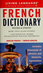 Cover of: French dictionary by revised by Liliane Lazar ; based on the original by Ralph Weiman.