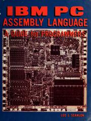 Cover of: IBM PC assembly language: a guide for programmers