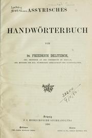 Cover of: Assyrisches Handwörterbuch
