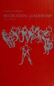 Cover of: Recreation leadership by H. Dan Corbin