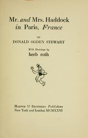 Cover of: Mr. and Mrs. Haddock in Paris, France