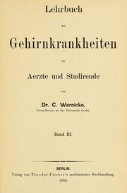 Cover of: Lehrbuch der Gehirnkrankheiten für Aerzte und Studirende