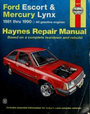 Cover of: Ford Escort & Mercury Lynx automotive repair manual by John Harold Haynes