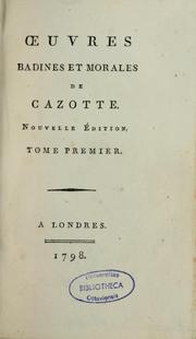 Cover of: Oeuvres badines et morales de Cazotte by Jacques Cazotte
