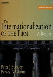 Cover of: The internationalization of the firm