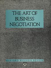 Cover of: The Art of Business Negotiation (Harvard Business Review Paperback Series) by Harvard Business Review.