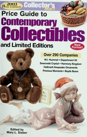 Cover of: 2003 price guide to contemporary collectibles and limited editions