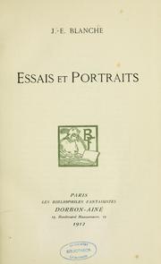Cover of: Essais et portraits.
