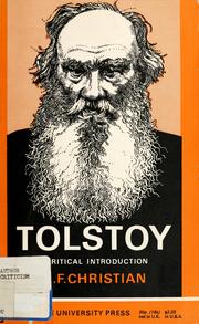 Cover of: Tolstoy by R. F. Christian