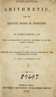Cover of: Intellectual arithmetic: upon the inductive method of instruction