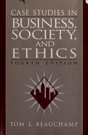 Case studies in business, society, and ethics