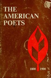 Cover of: The American poets, 1800-1900 by Edwin Harrison Cady