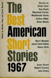 Cover of: The Best American Short Stories 1967: and the Yearbook of the American Short Story