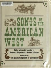 Cover of: Songs of the American West. by Richard E. Lingenfelter
