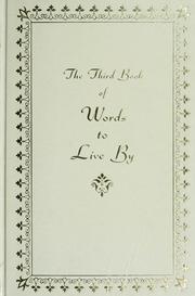 Cover of: The Second book of Words to live by by William Ichabod Nichols