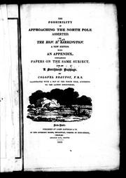 Cover of: The possibility of approaching the North Pole asserted