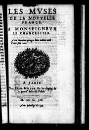 Cover of: Les muses de la Nouvelle France: à Monseigneur le chancellier