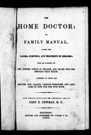 Cover of: The home doctor, or, Family manual