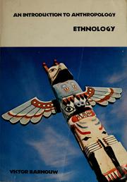 Cover of: An introduction to anthropology by Victor Barnouw
