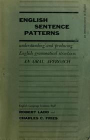 Cover of: English sentence patterns