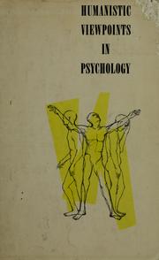Cover of: Humanistic viewpoints in psychology