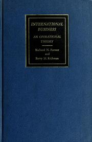 Cover of: International business: an operational theory