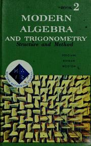 Cover of: Modern algebra and trigonometry