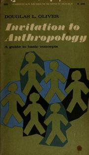 Cover of: Invitation to anthropology. by Douglas L. Oliver