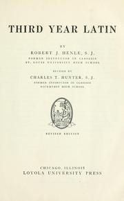 Cover of: Third year Latin by R. J. Henle
