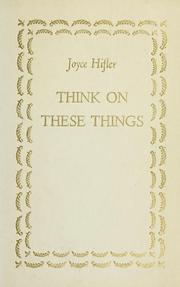 Cover of: Think on these things.