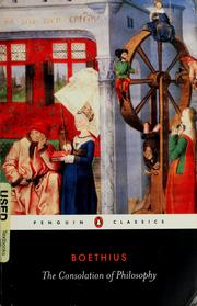 Cover of: Boethius.\The consolation of philosophy