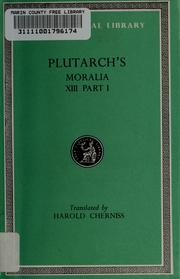 Cover of: Plutarch's Moralia by Plutarch