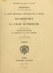 Cover of: Recherches sur la craie supérieure by A. de Grossouvre