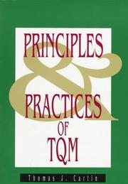 Cover of: Principles and practices of TQM