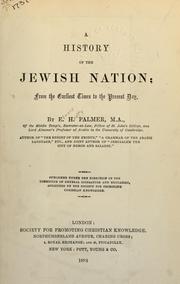 Cover of: A history of the Jewish nation: from the earliest times to the present day