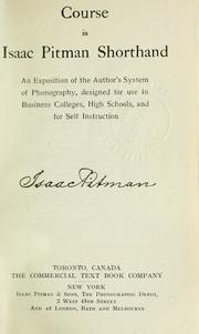 Cover of: Course in Isaac Pitman shorthand