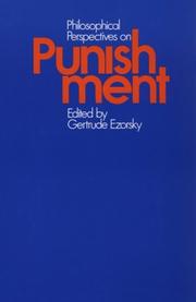 Cover of: Philosophical perspectives on punishment