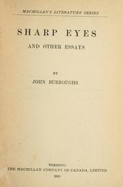 Cover of: Sharp eyes by John Burroughs