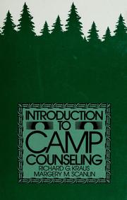 Cover of: Introduction to camp counseling by Richard G. Kraus