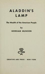 Cover of: Aladdin's lamp by Munson, Gorham Bert