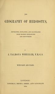 Cover of: The geography of Herodotus ... by James Talboys Wheeler