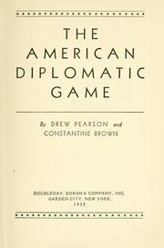 Cover of: The American diplomatic game