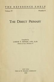 Cover of: The direct primary