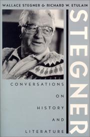 Cover of: Stegner: Conversations on History and Literature (Western Literature Series)