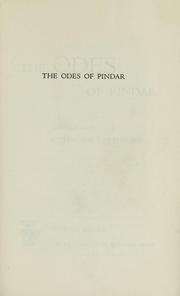 Cover of: The odes of Pindar by translated by Richmond Lattimore.